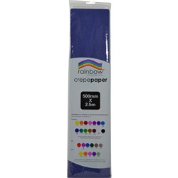 Rainbow Crepe Paper 500mmx2.5m Dark Blue Pack of 12