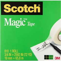 Scotch Magic Tape 18mm X 66m Boxed 810