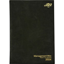 Office Choice Management Diary A4 Week To View Black