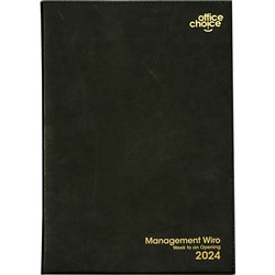 Office Choice Management Diary A5 Week To View Black