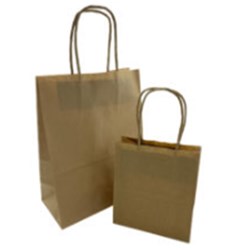 Petite Paper Bag With Twist Handle 165x140x75mm Natural Brown
