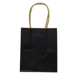 Petite Paper Bag With Twist Handle 165x140x75mm Black