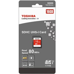 TOSHIBA MEMORY CARD 16GB SDHC USH-1 Class 10