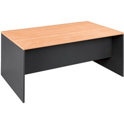 OM Classic Straigh Desk 720Hx1800Wx750mmD Beech and Charcoal