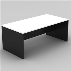 OM Classic Straight Desk 1500Wx720Hx750mmD White and Charcoal