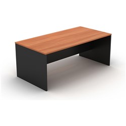 OM Classic Straight Small Desk 1200Wx720Hx600mmD Cherry and Charcoal