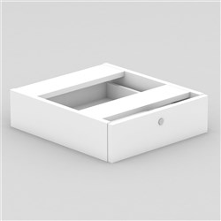 OM Classic Fixed Pedestal H145 x W464 x D400mm 1 Drawer All White