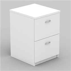 OM Classic Filing Cabinet H720 x W468 x D510mm 2 Drawer All White