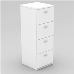 OM Classic Filing Cabinet H1320 x W468 x D510mm 4 Drawer All White