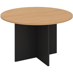 OM Round Meeting Table 200 Diameter x 720mmH Beech and Charcoal