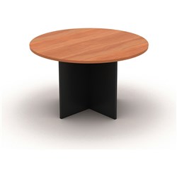 OM Round Meeting Table 1200 Diameter x 720mmH Cherry and Charcoal