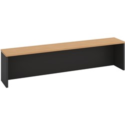 OM Desk Hob 1800W x 300D x 380mmH Beech and Charcoal