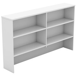 OM Overhead Hutch 1200W x 325D x 1080mmH 4 Shelf All White