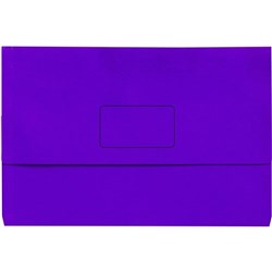 Document Wallet Foolscap Manilla 30mm Gusset Purple