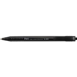Stat Retractable Ballpoint Pen Medium 1mm Black Available in Boxes of 12