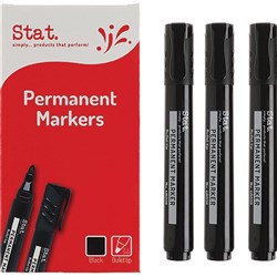 Stat Permanent Marker Bullet 2.0mm Black Available in Box of 12