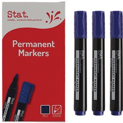 Stat Permanent Marker Bullet 2.0mm Blue Available in Box of 12