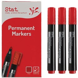 Stat Permanent Marker Bullet 2.0mm Red Available in Box of 12