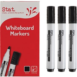 Stat Whiteboard Marker Bullet 2.0mm Black Available in Boxes of 12