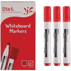 Stat Whiteboard Marker Bullet 2.0mm Red Available in Boxes of 12
