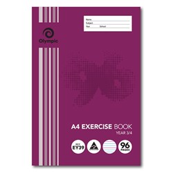 Olympic Exercise Book EY39 96 Page A4 Year 3/4 QLD Ruled