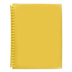 Marbig Clearview Refillable Display Book 20 Pocket Translucent Yellow