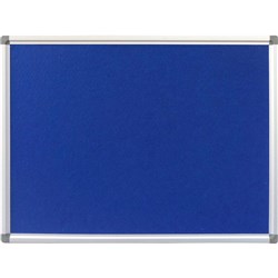 Rapidline Pinboard 1500W x 15D x 1200mmH Blue Felt Aluminium Frame