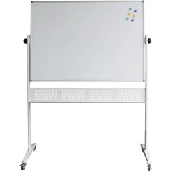 Rapidline Standard Mobile Whiteboard 1800W x 1200mmH Aluminium Frame