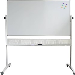 Rapidline Standard Mobile Whiteboard 1500W x 1200mmH Aluminium Frame