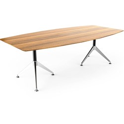 NOVARA BOARDROOM TABLE W 2400 x D 1200 x H 750mm Zebrano/Black