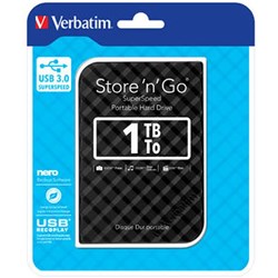 Verbatim Store'N'Go Portable Hard Drive USB 1TB Silver