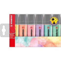 Stabilo Boss Original Highlighter Chisel 2-5mm Pastel Wallet Of 6