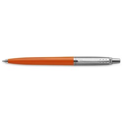 Parker Jotter Original Ballpoint Pen Orange Barrel Stainless Clip Refill Blue