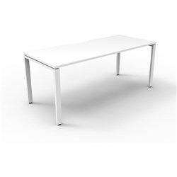 Rapidline Deluxe Infinity Desk Profile Leg Single Sided 1200Wx750Dx730mmH White/White