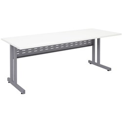 Rapidline C Leg Desk 1800W x 700D x 730mmH Natural White/Silver