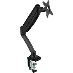 Rapidline Executive Gas Spring Single Monitor Arm Black