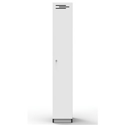 Rapidline Infinity Melamine 1 Door Locker 305Wx455Dx1850mmH White with Black Edge