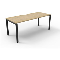 Rapidline Deluxe Infinity Desk Profile Leg Single Sided 1200w x 750D x 730mmH Oak/Black