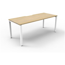 Rapidline Deluxe Infinity Desk Profile Leg Single Sided 1800W x 750D x 730mmH Oak/Whit