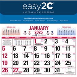 Easy-2C Magnetic Calendar 210x223mm