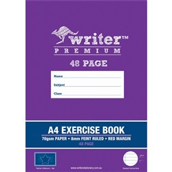 Writer Premium Exercise Book A4 8mm Ruled 48 Pages - Star