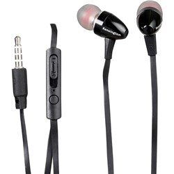 Kensington Stereo Earphones with Microphone and Volume Black