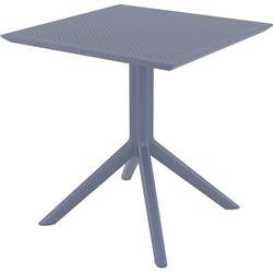 Sky 70 Hospitality Cafe Table Indoor Outdoor Use 700W x 700D x 740mmH Poly Anthr