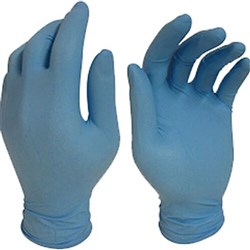 Maxisafe Eco Shield Nitrile Disposable Gloves Blue PK 100 Large