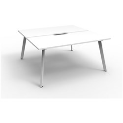 Rapidline Eternity Workstation Double Sided 2 Person 1500Wx1530Dx730mmH White/White