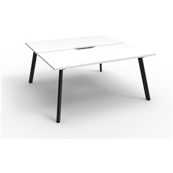 Rapidline Eternity Workstation Double Sided 2 Person 1800Wx1530Dx730mmH White/Black