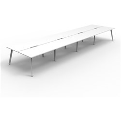 Rapidline Eternity Workstation Double Sided 8 Person 4800W x 1530D x 730mmH White/W