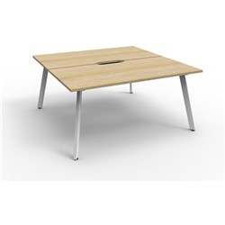Rapidline Eternity Workstation Double Sided 2 Person 1200Wx1530Dx730mmH Oak/White