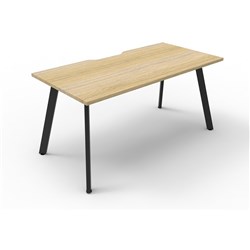 Rapidline Eternity Workstation Single Sided 1500Wx750Dx730mmH Oak/Black