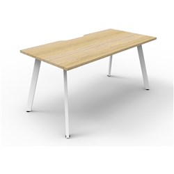 Rapidline Eternity Workstation Single Sided 1800Wx750Dx730mmH Oak/Whit
